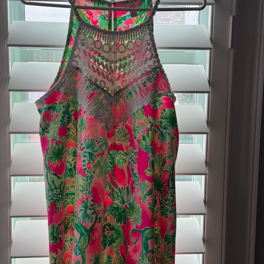 Colorful Sleeveless dress with Lace Detail LILLY PULITZER SIZE 12